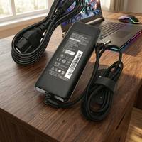 Pengisi Daya Laptop Tahan Api 165W 19.5V 8.33A Adaptor AC 5.5*2.5mm Sudut Kanan untuk Razer Blade 15 17 Gaming Notebook