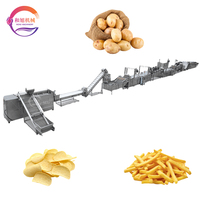 Op Maat Gemaakte Gebakken Aardappelvlokken Strips Chips Maken Machine Lijn Met 304 Roestvrijstalen Automatische 500-800 Kg/u Capaciteit Mixer