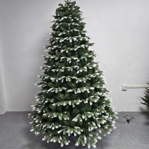Árbol de Navidad Grande de 8 pies para Interiores, con Bisagras, Preiluminado con LED Multicolor, de Doble Color, de PE Completo, Giratorio - Product Image 3