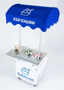 Machine à glaces et sorbets certifiée NSF, avec chariot personnalisable, options lait, <span class=keywords><strong>chocolat</strong></span>, eau, yaourt, fruits, noix, roues, multifonctionnelle - Product Image 3