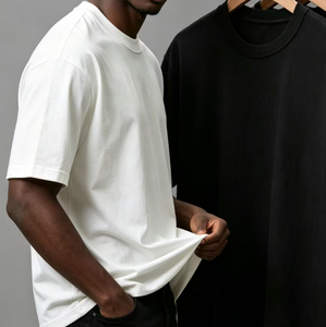 Camiseta de Algodón de 250 g/m² para Hombre, de Alta Calidad, con Logotipo OEM al por Mayor, para Imprimir Logotipos, Talla Grande - Product Image 5