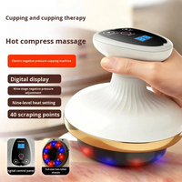 Appareil intelligent de thérapie par ventouses pour le soulagement de la douleur, massage des tissus avec chaleur et thérapie par lumière rouge, masseur corporel anti-cellulite pour un corps éclatant