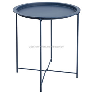 Schwarze Dekoration günstige runde Form Beistelltische für Wohnzimmer und Schlafzimmer moderner Beistelltisch für Metall-Kaffee-Tisch - Product Image 1