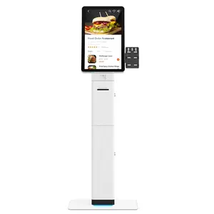 Usingwin Kiosco de comida rápida máquina de pedidos de autoservicio Pos Pay By Card terminales de pantalla curva de quiosco Lcd de autoservicio