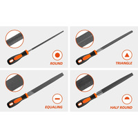Ensemble de limes en acier forgé Pacha Tool, limes en acier allié forgé à froid avec manche en plastique