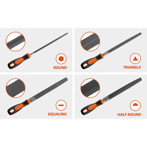 Shubing công cụ bán buôn thép kim loại tập tin Set Drop giả mạo thép hợp kim tập tin Set kim loại tập tin với nhựa xử lý - Product Image 3