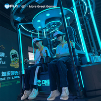 Máquina de Juego de Realidad Virtual 9D con Asiento Giratorio de 360 Grados, Simulador de Avión, para Interiores, de Acero, para Uso Público