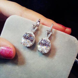 Orecchini di Lusso in Oro Bianco con Diamanti, Taglio Brillante Rotondo, Colore D, Diamanti Naturali, Gioielli da Sposa per Donne - Product Image 3