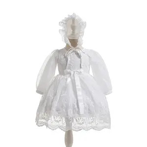 Chải 3 M Bé Gái Làm Lễ Rửa Tội Rửa Tội Trắng Giá Cả Cạnh Tranh Rửa Tội Dresses Cho Bé Gái 2 Năm