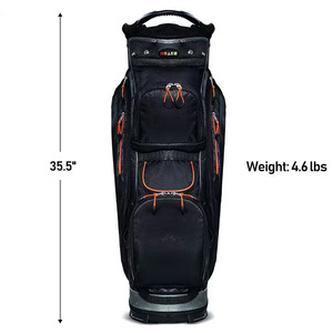 Passen Unisex Professional Multi-Functional Standard <b>Golf</b> <b>Bag</b> Waterproof Lightweight PU Club Carryall Black 90cm Custom - Product Image 4