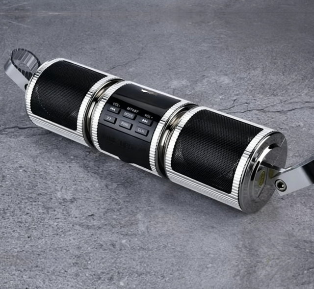 Custom Mold Aluminum Motorbike Sound System Waterproof MP3 Radio Handlebar Mount Speaker