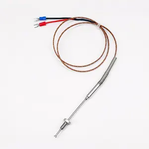 304 Stainless Steel Screw Fixed Fine Needle Probe Temperature Measurement Sensor Probe K Type Thermocouple Rtd Pt100 Sensor