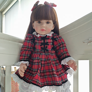 Poupée princesse en porcelaine <span class=keywords><strong>60</strong></span> <span class=keywords><strong>cm</strong></span>, 55 <span class=keywords><strong>cm</strong></span>, modèle réaliste, corps de 24 pouces, vinyle silicone, grande poupée anniversaire pour fille - Product Image 4