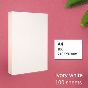 <span class=keywords><strong>Carta</strong></span> Avorio Senza Legno 80gsm <span class=keywords><strong>A4</strong></span> A3 B5 Non Patinata per Stampa Offset, Scrittura e Quaderni Scolastici, Confezione da 100 Fogli - Product Image 1