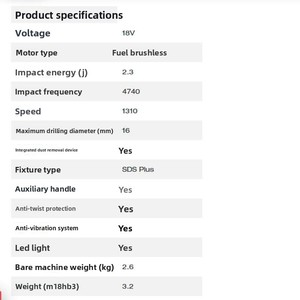 Milwaukee M18 FHAFOH16 Taladro Percutor SDS <span class=keywords><strong>Plus</strong></span> sin Escobillas de 2.3J y 16mm para Concreto con Extractor de Polvo Integrado - Product Image 5