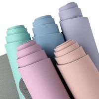 Tapis d'exercice en TPE pour Pilates, yoga, entraînement physique, étirements, exercices d'équilibre et entraînements à domicile
