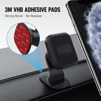 360 °   Support de téléphone magnétique rotatif pour voiture, adhésif pour tableau de bord et grille d'aération, universel 4,7-7,2 pouces, OEM, vente en gros