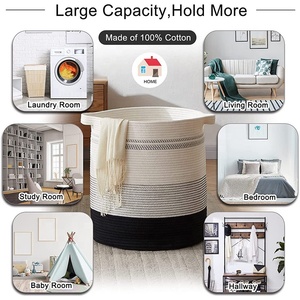 Cesta de Cuerda de Algodón Nórdica INS, Cesta Tejida para Artículos de Escritorio, Juguetes para Niños, Organizador de <span class=keywords><strong>Ropa</strong></span> <span class=keywords><strong>Sucia</strong></span> para Bebés, Cesta para <span class=keywords><strong>Ropa</strong></span> <span class=keywords><strong>Sucia</strong></span> - Product Image 4