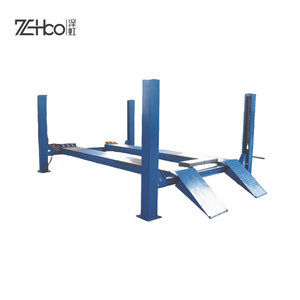 Penyelaras hidrolik elektro 6500KG, 4 tiang angkat besar 2 lebar mobil pengangkat kerekan otomatis parkir hidrolik - Product Image 3