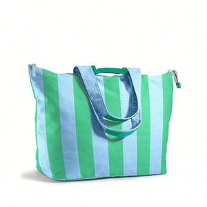 Bolsos de Mano de Lona Personalizados de Fábrica, Bolsos de Compras de Gran Capacidad para Mujer, Bolsos de Playa, Bolsos de Viaje Fáciles de Transportar, Duraderos - Product Image 4