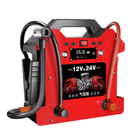 12V 24V Auto-Starthilfe 16-Zellen LiFePO4 Doppelzylinder-Legierungs-Luftpumpe 3600A Spitzenstrom Funkenfest für Schwerlast-LKWs