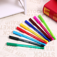 Stylo à bille classique transparent à triangle, boîte de présentation en plastique exquise avec stylo à bille multicolore