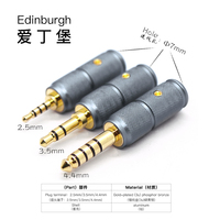 Adaptateur jack pour casque audio stéréo à sortie AC plaqué or, neuf, de la marque Edinburgh HAKUGEI, avec connecteur fileté 2,5 à 3,5/4,4