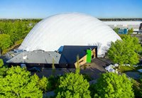 Carpa Eficiente con Paredes Aislantes de Membrana Sostenida por Aire, para las Cuatro Estaciones, Material PVDF Impermeable y Duradero para Fútbol