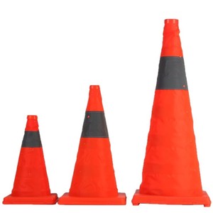 Conos de Tráfico Lisos de 30, 50 y 70 cm, Reflectantes, Barreras de Seguridad Vial - Product Image 1