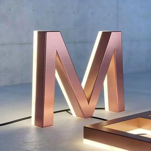Custom Design Stainless Steel LED 3D <b>Letter</b> Store Sign with Backlight for Outdoor/Office Use - Product Image 1