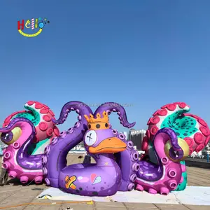 Belle étape gonflable géante de poulpe pour la décoration de partie d'événement