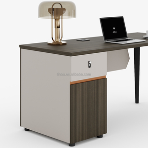 <span class=keywords><strong>Bureau</strong></span> de direction en bois de manguier antique en forme de <span class=keywords><strong>L</strong></span>, design industriel durable LINOU S-104, hauteur réglable, multi-tiroirs - Product Image 5