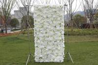 Fleurs artificielles en tissu faites à la main, roses, pour décoration murale de mariage, 8x8FT, design moderne pour la maison et les anniversaires
