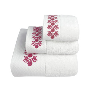 Pure Cotton White <b>Towel</b> <b>Set</b> 30x30cm 35x75cm 70x140cm Embroidered Hotel <b>Bath</b> <b>Towels</b> Skin-Friendly Rectangle <b>Towels</b> - Product Image 5