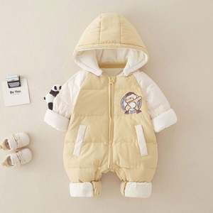 Baby <b>Toddler</b> Girls Boys Clothes Unisex Cute Bunny Long Sleeves Button Romper Baby <b>Snowsuit</b> Fleece Onesie - Product Image 2