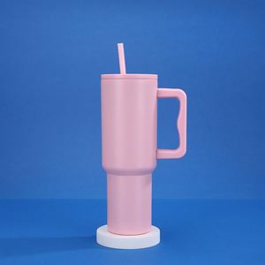 <b>40oz</b> Car Travel H4.0 <b>Handle</b> <b>Tumbler</b> Vacuum Mug Lid Straw Non-Slip Base ODM OEM Custom Color - Product Image 5