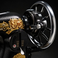 Machine à coudre domestique classique HNRB, corps en fonte, manivelle manuelle, moteur électrique vintage, coffret en bois pour atelier de couture, vente en gros