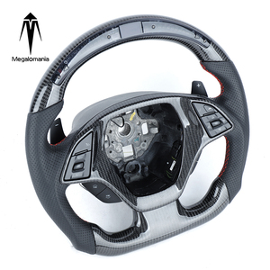 Volants de course <span class=keywords><strong>à</strong></span> LED avec éclairage de changement de vitesse en PU et fibre de carbone personnalisés pour <span class=keywords><strong>Corvette</strong></span> Camaro C7 pour 2014-2019 - Product Image 3