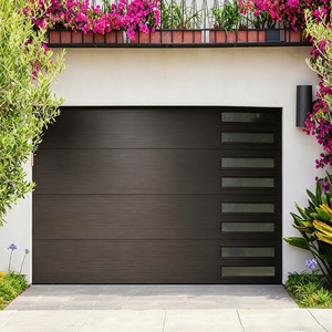 Portes <span class=keywords><strong>de</strong></span> <span class=keywords><strong>garage</strong></span> résidentielles américaines isolées en bois et en acier, sectionnelles, à ouverture <span class=keywords><strong>coulissante</strong></span>, design postmoderne, garantie 5 ans - Product Image 2