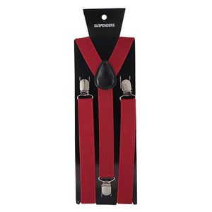 Unisex dây đeo bretels/treo cho nam giới và phụ nữ thời trang đồng bằng màu đen với hải quân đỏ Burgundy thanh lịch niềng răng - Product Image 5