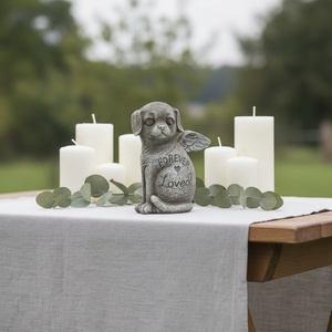 Ornement commémoratif <span class=keywords><strong>pour</strong></span> animaux de compagnie avec ailes d'ange <span class=keywords><strong>pour</strong></span> la maison, le jardin et l'<span class=keywords><strong>extérieur</strong></span>, pierre tombale artisanale <span class=keywords><strong>en</strong></span> <span class=keywords><strong>résine</strong></span> <span class=keywords><strong>pour</strong></span> <span class=keywords><strong>chat</strong></span> et chien - Product Image 4