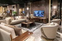 Canapé lounge design italien personnalisé, minimaliste, en cuir et tissu, 3 places, pour la maison