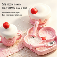 Ensemble d'alimentation en silicone pour enfants, assiettes et bols personnalisables sans BPA, vaisselle pour bébés, cadeau d'entreprise, vente en gros