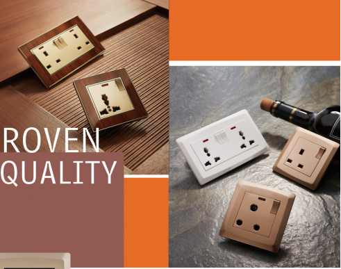 VNX High Quality Light Wall Switch 1Gang Switch Multi Socket 15A/16A Wood Grain With USB UK Electrical Switch and Sockets