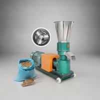 Machine à granulés d'aliments pour animaux à moteur essence, 4 rouleaux, pour la production d'aliments pour poulets, porcs, bovins, utilisation agricole, portable