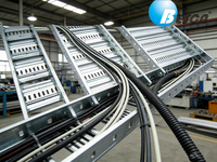BESCA Chemin de câbles perforé en acier galvanisé, homologué UL, robuste, pour applications commerciales et industrielles