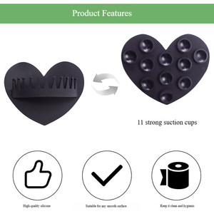 Attrape-cheveux en silicone pour douche - Collecteur de cheveux mural avec ventouses pour drain de salle de bain - Product Image 4