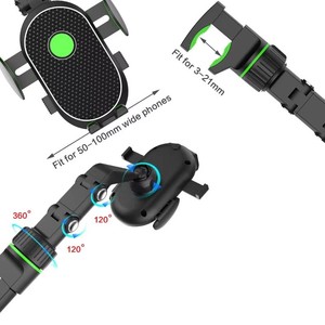 360 derece dönüş araba Dash kamera GPS Smartphone için telefon tutucu yuvası standı braketi Universal araç dikiz aynası telefon tutucu - Product Image 4