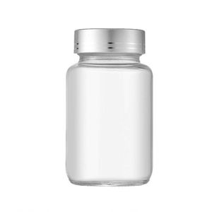 Envase de vidrio esmerilado transparente con tapa de rosca de 60ml, 100ml, 120ml, serigrafiado, para tabletas, vitaminas, cápsulas y píldoras, con caja de cartón. - Product Image 1
