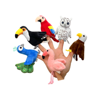 Figurine en peluche personnalisée mignonne jouets perroquet hibou oiseau marionnette à doigt jouets éducatifs en peluche pour les enfants